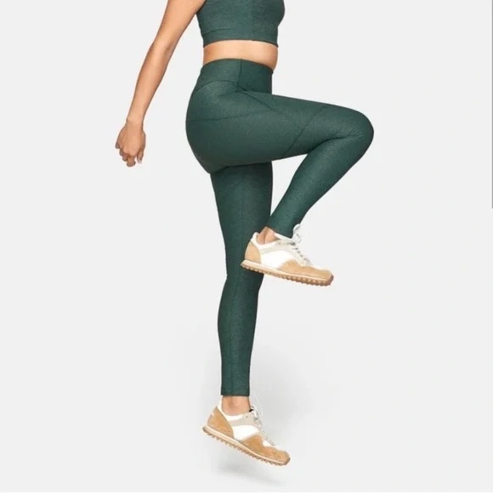 Outdoor Voices Warmup Compression Leggings 7/8 Green‎ Size Small High Rise